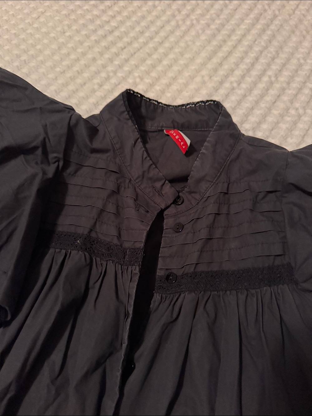 Women’s Black Ruffled Cape-Shoulder Jacket - Picture 3 of 4